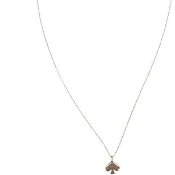 Kate Spade New York EVERYDAY SPADE Mini Pendant Necklace in Rose Gold Tone - Picture 2 of 3